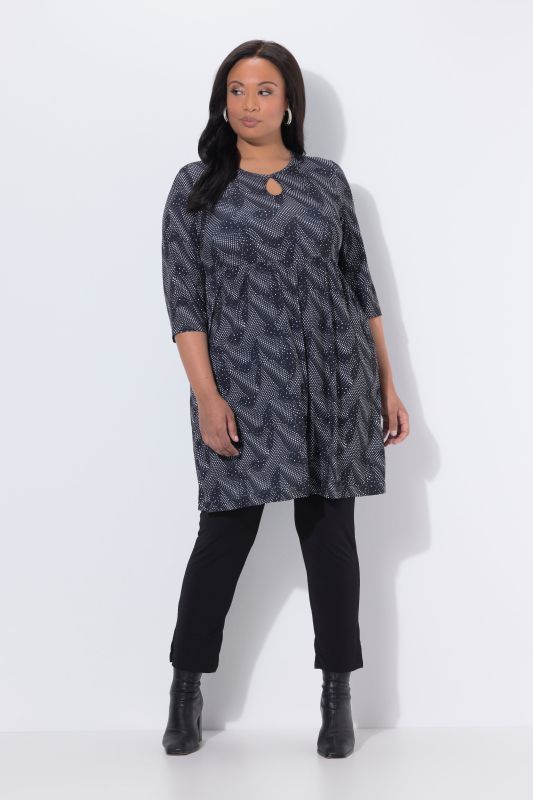 Matte Jersey Graphic Print Pocket Dress