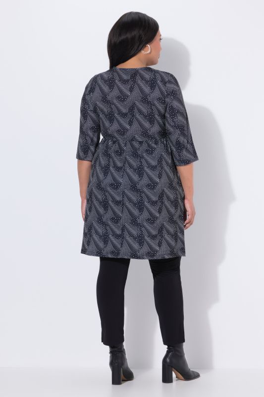 Matte Jersey Graphic Print Pocket Dress