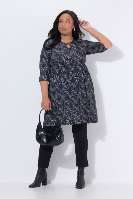 Matte Jersey Graphic Print Pocket Dress