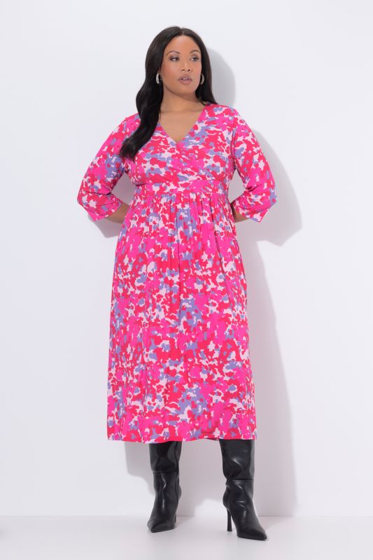 Matte Jersey Neon Floral Pocket Dress