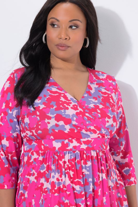 Matte Jersey Neon Floral Pocket Dress