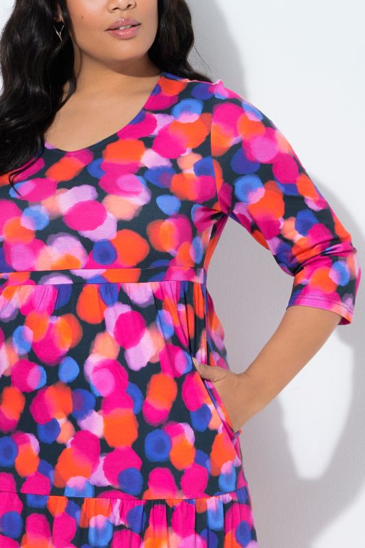 Colorful Dot A-Line Pocket Dress