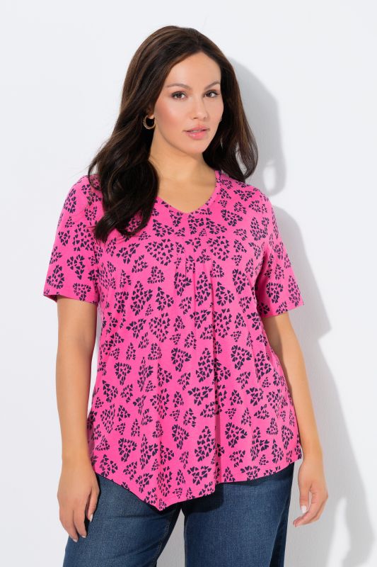 Dot Heart Pointed Hem Tee