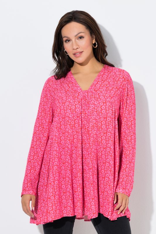 Ditsy Floral Long Sleeve Tunic