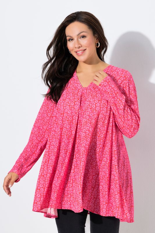Ditsy Floral Long Sleeve Tunic