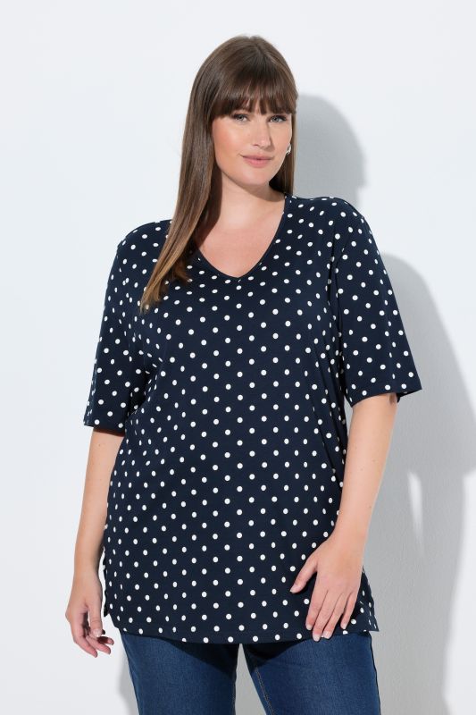 Polka Dot V-Neck Tee