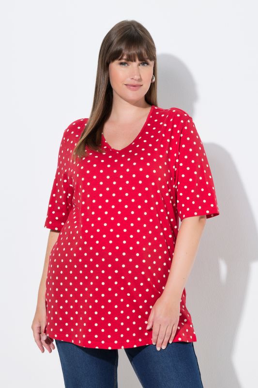 Polka Dot V-Neck Tee