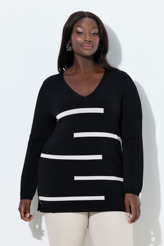 Graphic Striped Sweater