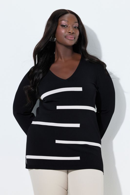 Graphic Striped Sweater