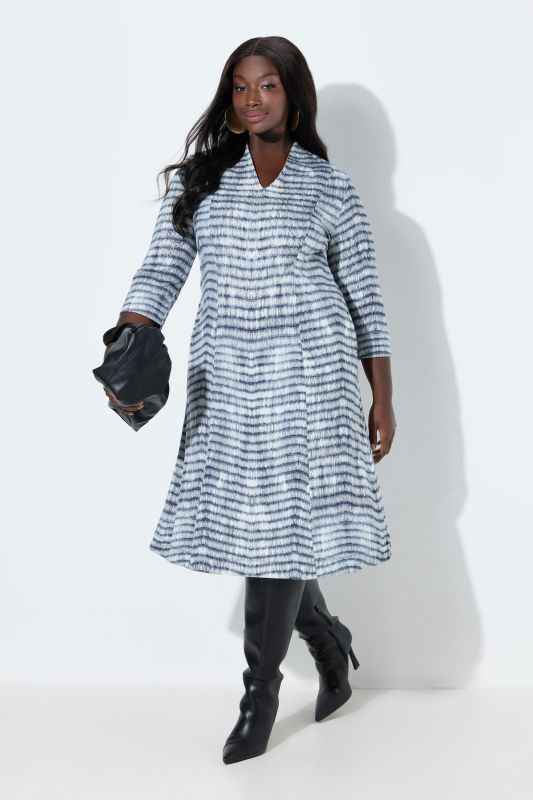 Matchstick Striped Punto di Roma Dress