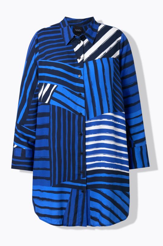 Mixed Stripe Tunic Blouse