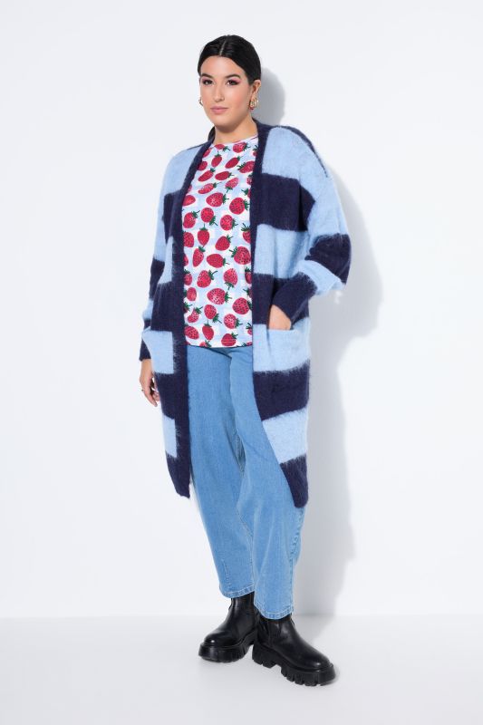 Жилетка дълга с райета