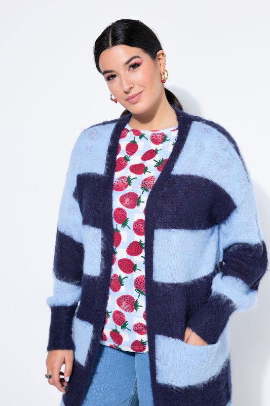 Жилетка дълга с райета