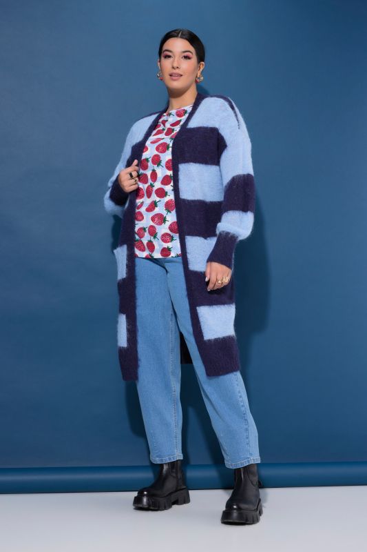 Жилетка дълга с райета