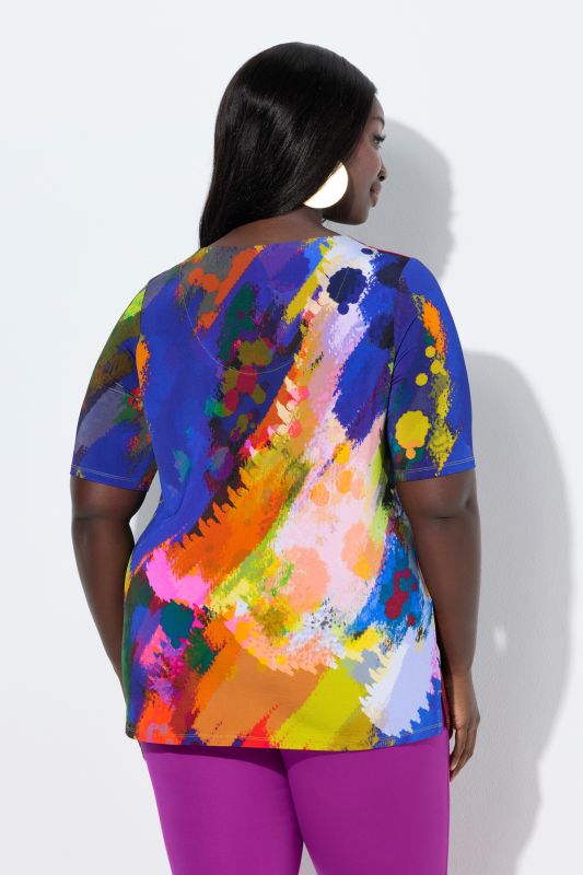 Splatter Print Slinky Top