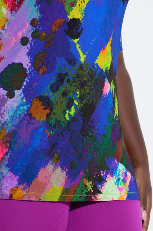 Splatter Print Slinky Top