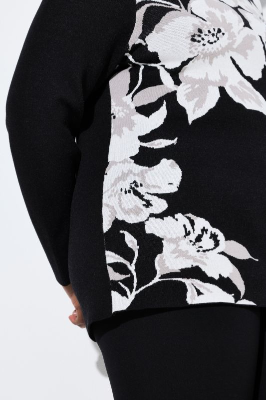 Floral Motif Sweater