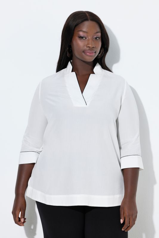 Collared Lyocell Blouse