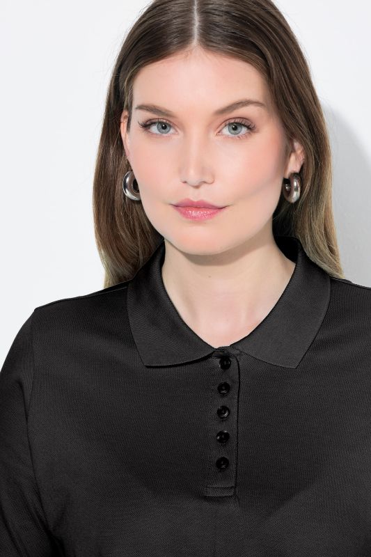 Блуза с яка с копчета