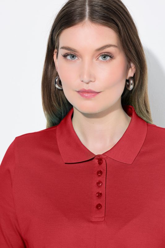 Блуза с яка с копчета