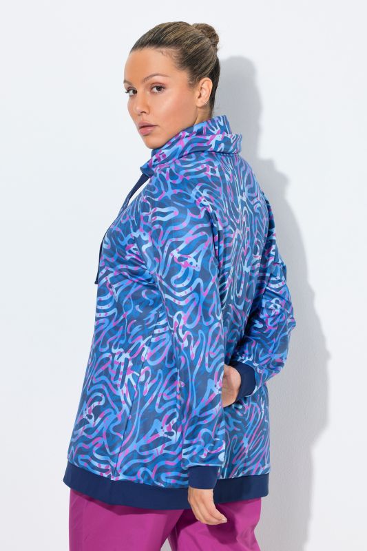 Суитчър с принт на вълни