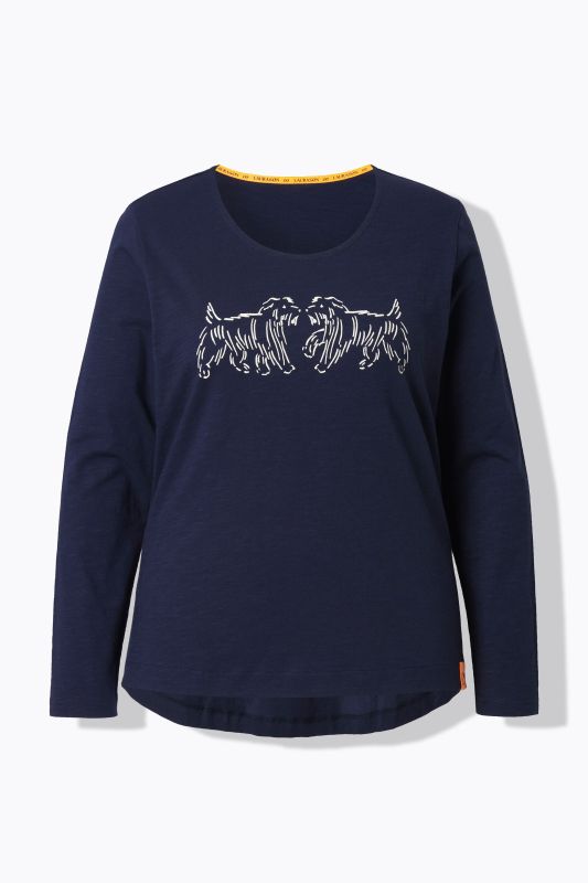 Блуза с графичен принт на кучета