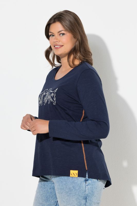 Блуза с графичен принт на кучета