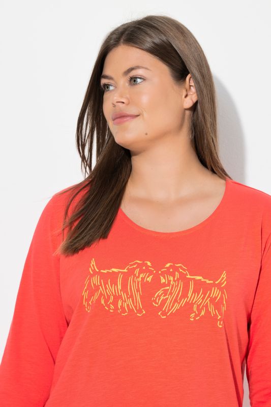 Блуза с графичен принт на кучета