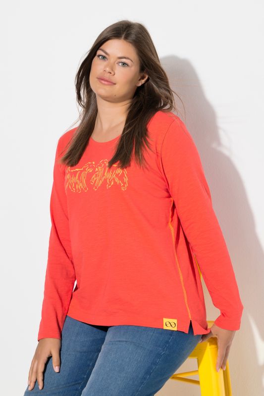 Блуза с графичен принт на кучета