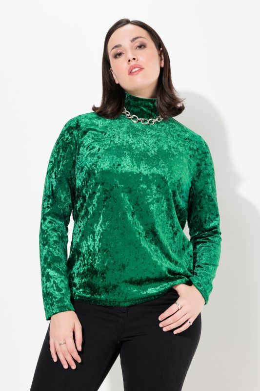 Velvet Holiday Mockneck Top