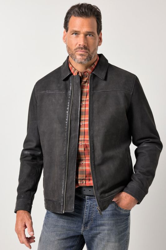 Яке кожено с цип отпред