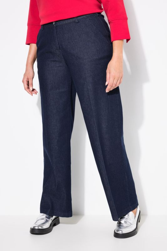 Front Crease Wide Leg Jeans