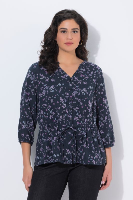 Floral Print Muslin Blouse