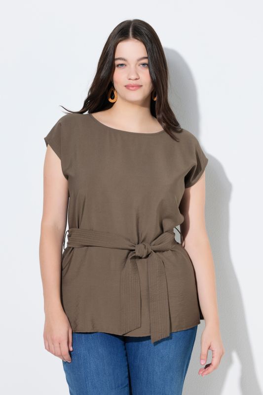 Eco Viscose Belted Blouse