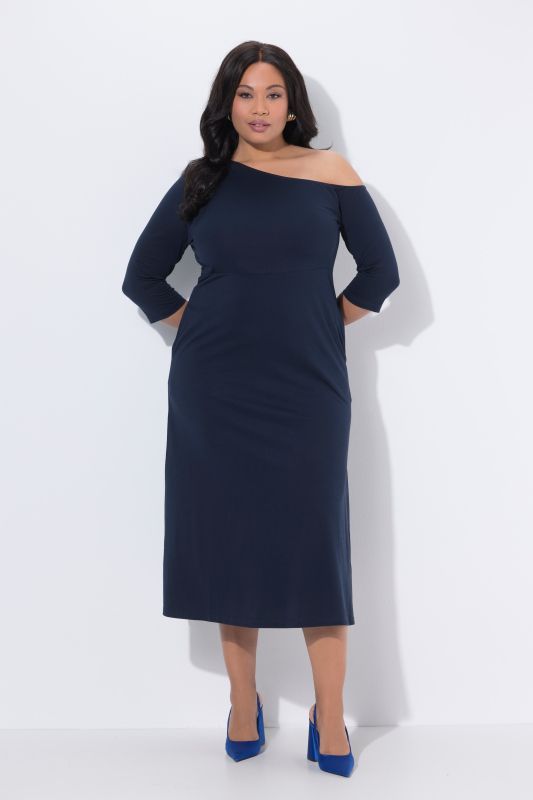 Asymmetric Jersey A-Line Pocket Dress