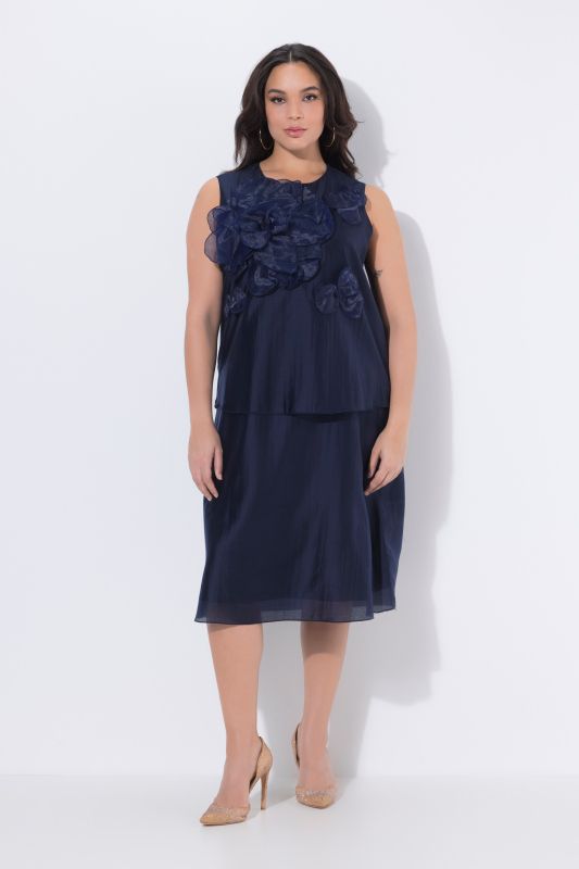 Chiffon Flower Applique Dress