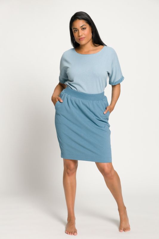 Cozy Elastic Waist Knit Lounge Skirt