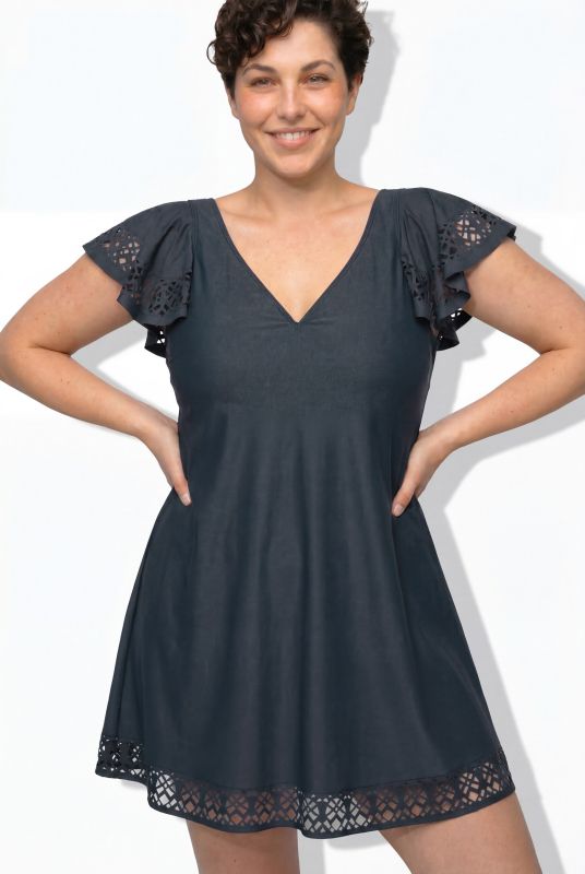 Laser Cut Swim Dress