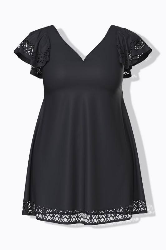 Laser Cut Swim Dress