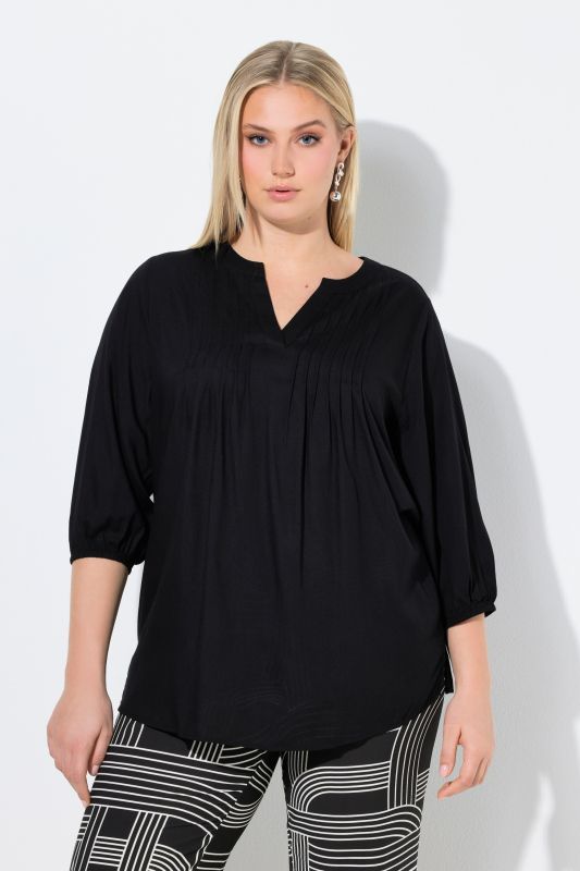 3/4 Sleeve Pintuck Blouse