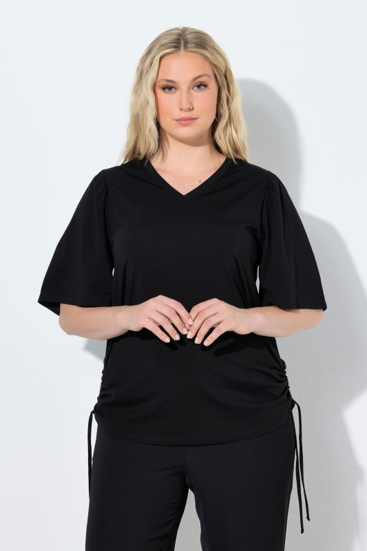 Wing Sleeve Gathered Tee