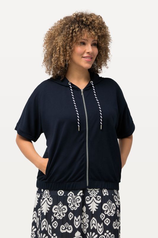 Short Sleeve Zip-Up Hoodie