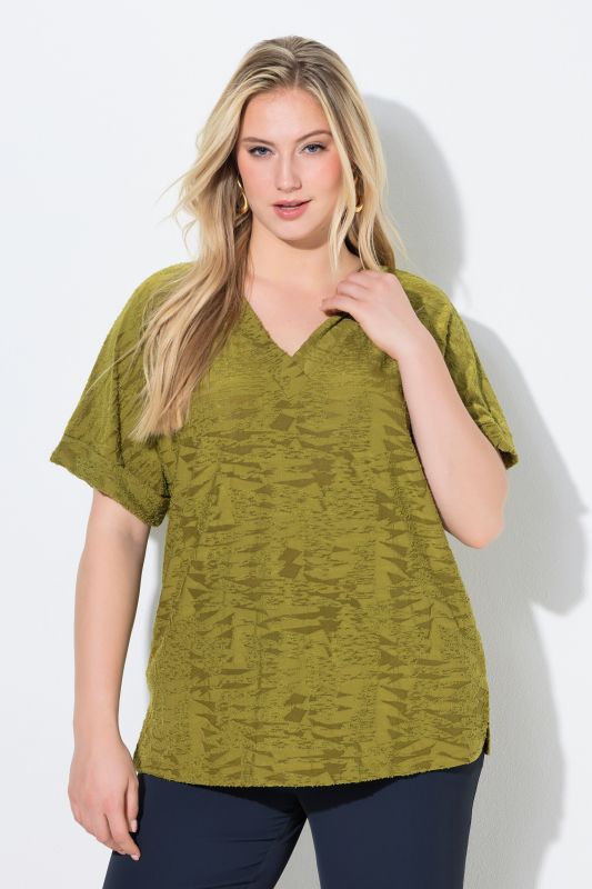Textured Oversized Short Sleeve Tee