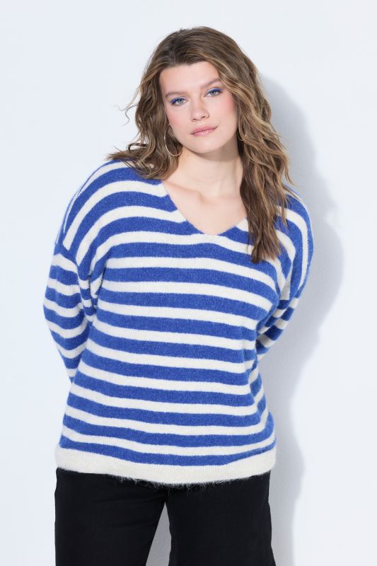 Striped V-Neck Sweater