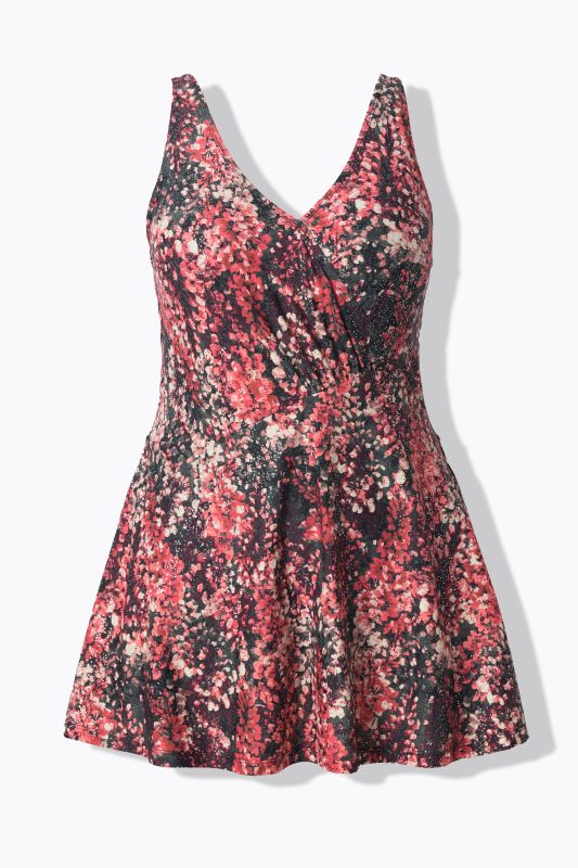 Floral Dot Print  Swim Dress