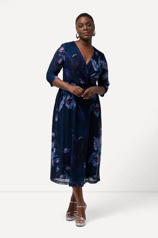 Layered Floral Chiffon Dress