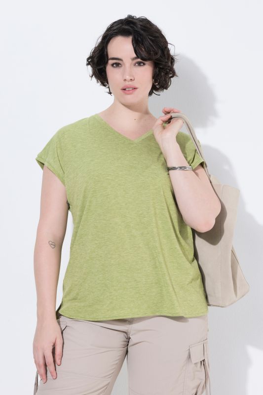 Heathered Cap Sleeve Tee