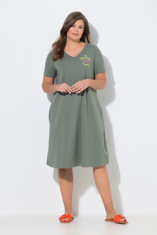 Beach Time Short Sleeve T-Shirt Dress