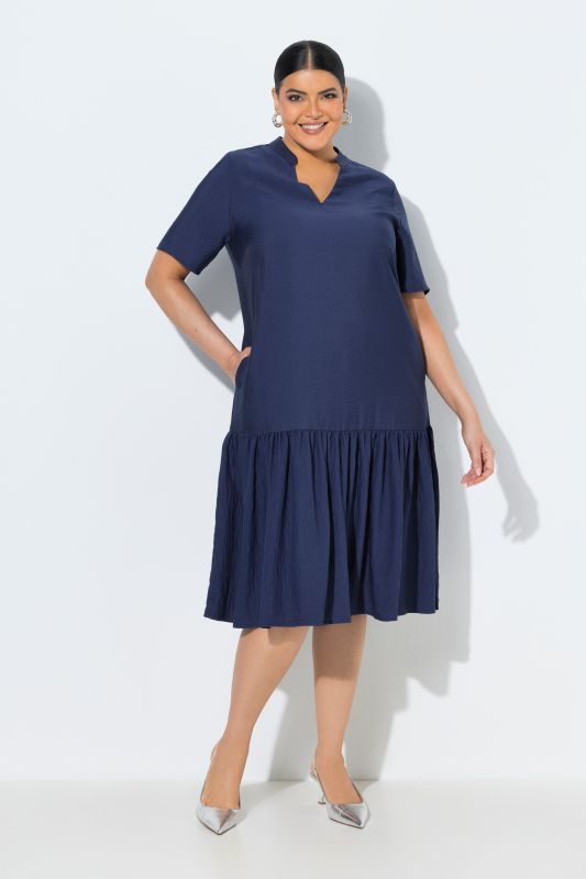 Flounce Panel Short Sleeve Dress