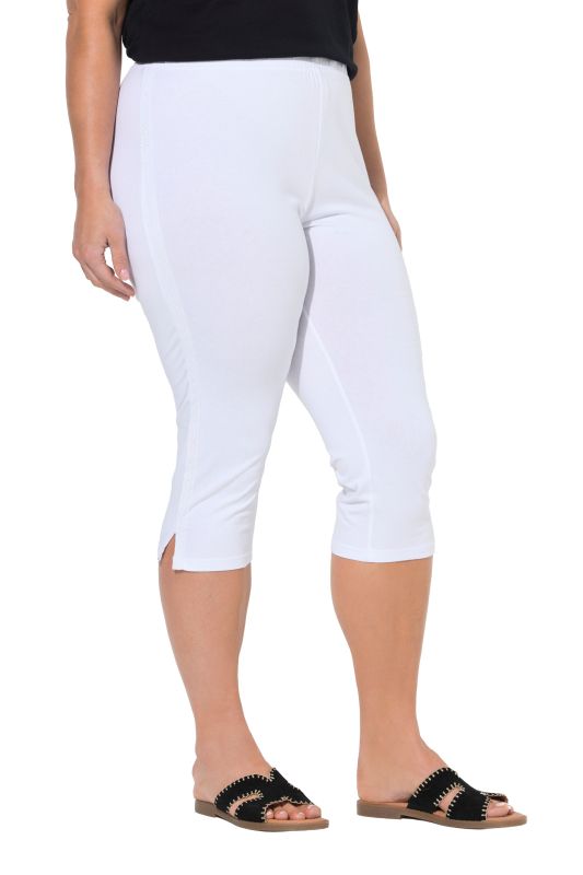 2 Pack Eco Cotton Lace Stripe Capri Leggings